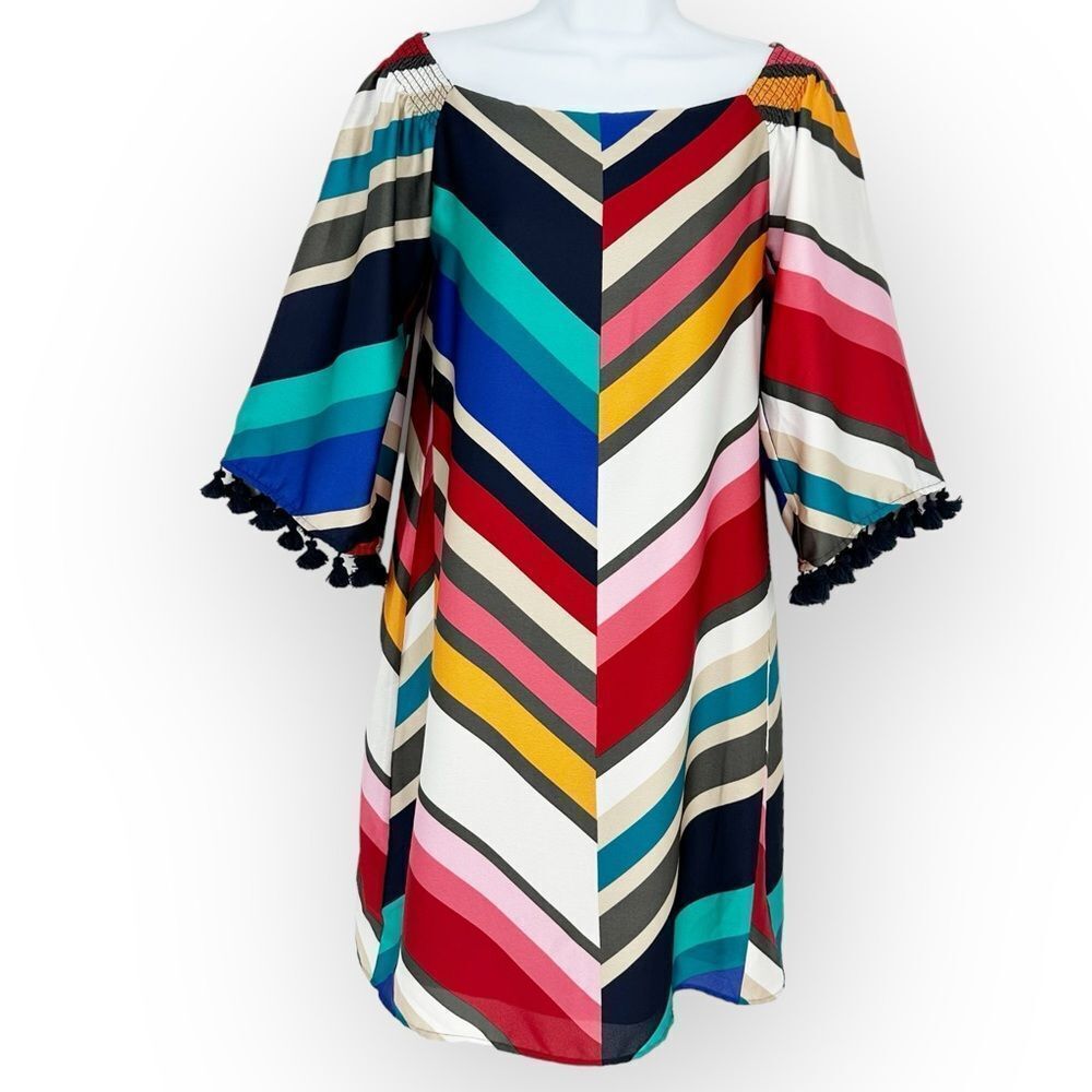 Trina Turk Amaris Dress NWT in Jet Set Chevron‎ - size XS - Picture 7 of 9